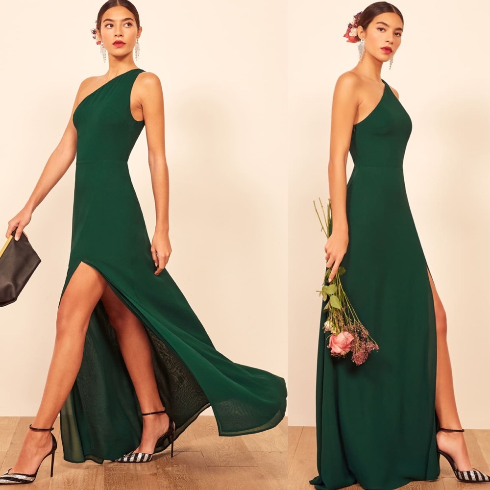 NWT Reformation Evelyn One Shoulder Gown 4 - Picture 1 of 16